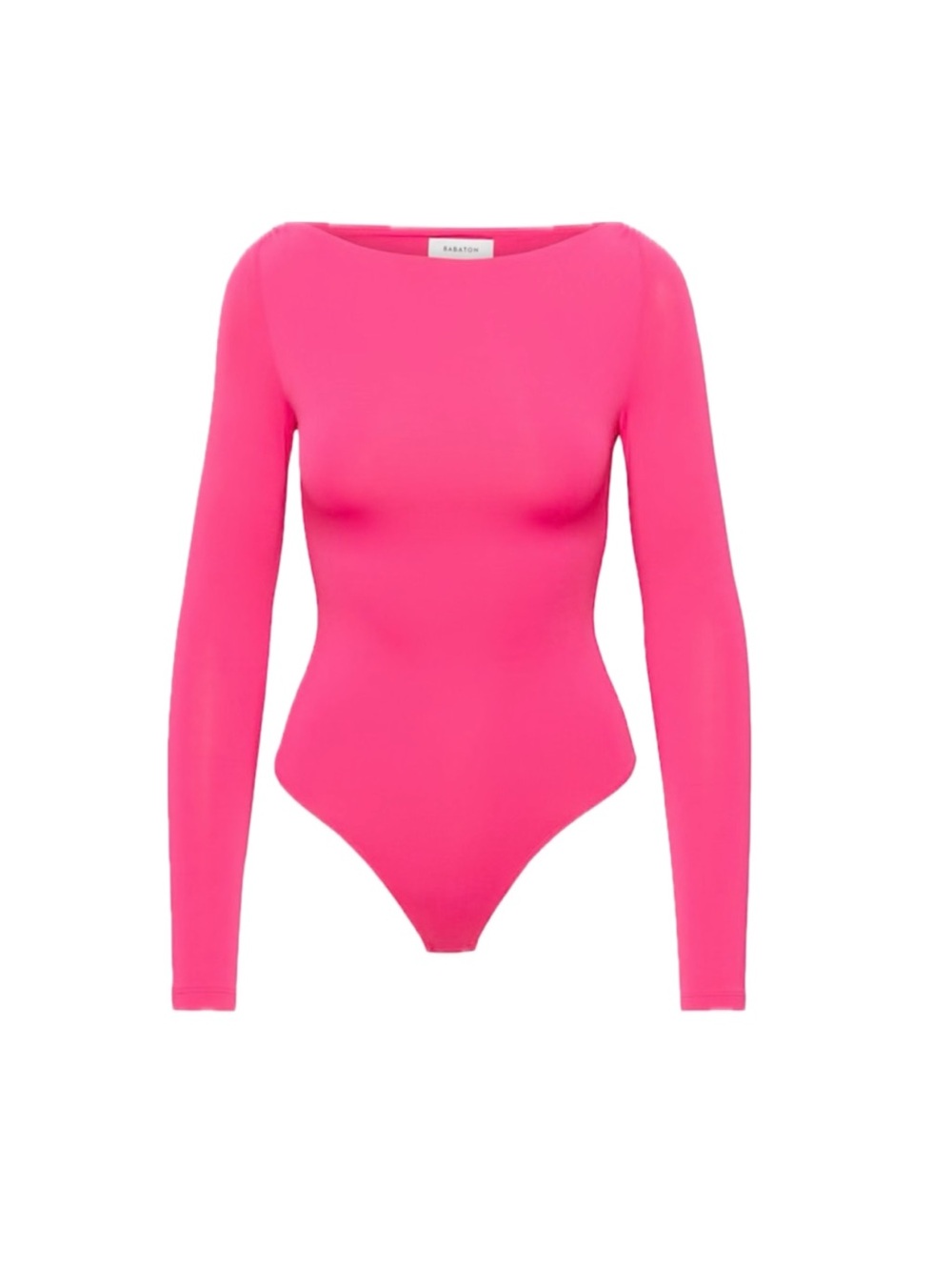 Aritzia Babaton Contour Whitney Boatneck Longsleeve Bodysuit - Eros Pink, Size L